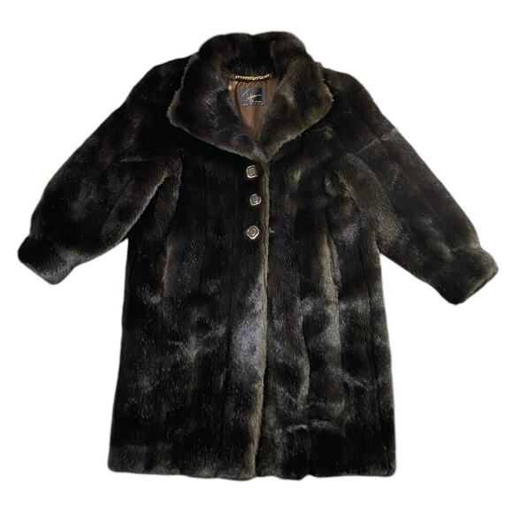 Tyber by St. John French Faux Fur Jacket - L - Picture 1 of 6